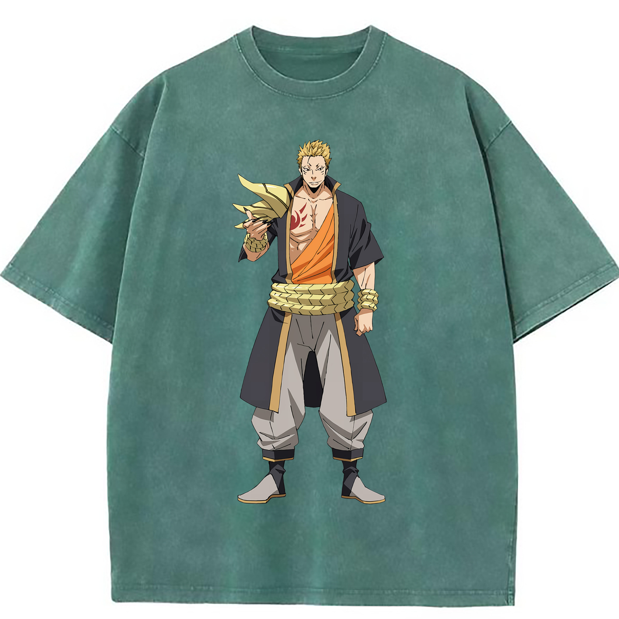（画像用） 転スラ Regarding Reincarnated to Slime 綿100% ヴィンテージ風 半袖Tシャツ（フロントプリント）